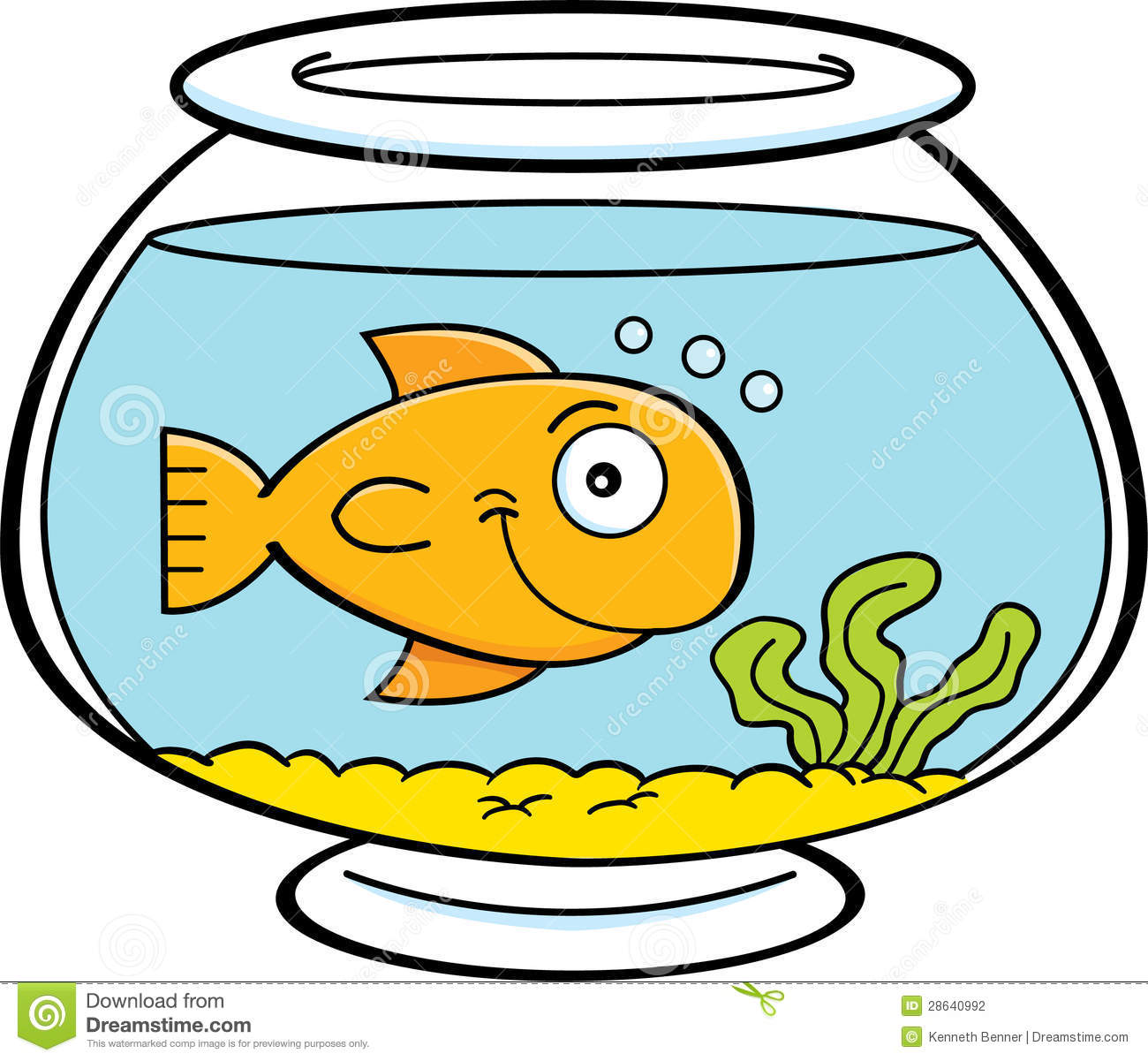 Cartoon Fish In A Fish Bowl Stock Photography   Image  28640992