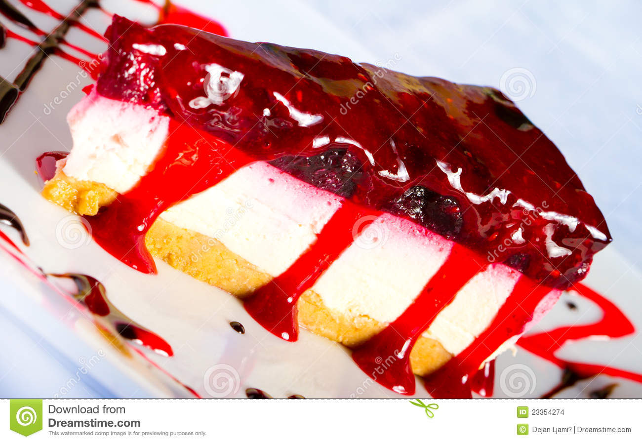 Cherry Cheesecake Stock Images   Image  23354274