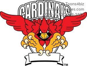 Clipart Cartoon Cardinal Sports Mascot   Acclaim Stock Photography