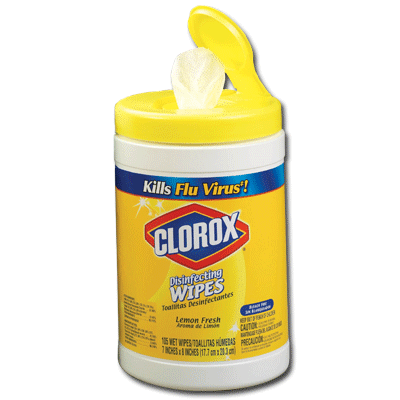 Clorox Disinfecting Wipes  Lemon Scent 75  Tub