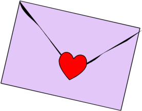 Heart Stamped Letter Clip Art   Heart Stamped Letter Image
