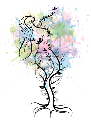 Mother Nature Tree Stock Vector Clipart Mother Nature Tree Concept