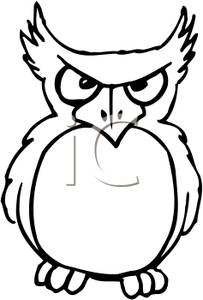 Reading Owl Clipart Black And White An Owl In Black And White Royalty    