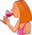 Royalty Free Drunk Women Holding Her Drink Clipart Image Picture Art