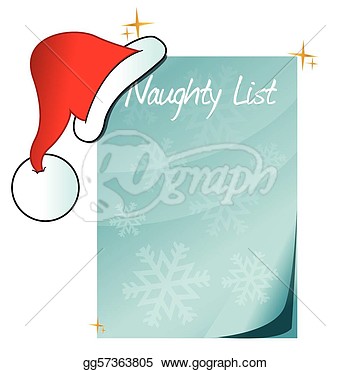 Stock Illustrations   Santa S Naughty List  Stock Clipart Gg57363805