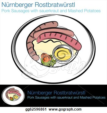 201210 008 German Sausage Food  Clipart Illustrations Gg62596861