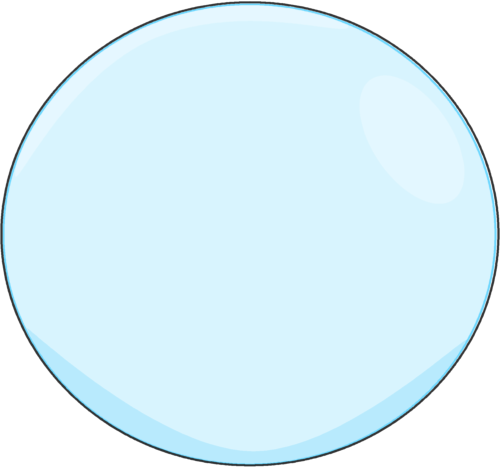 Bubble With A Black Outline Clip Art Image   Blue Transparent Bubble