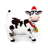 Christmas Cows Stock Illustrations   Gograph