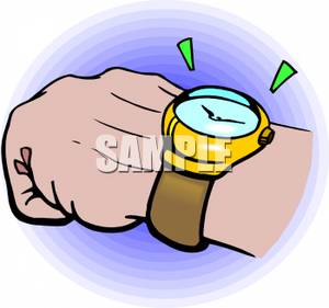Clip Art Image  A Watch On A Wrist