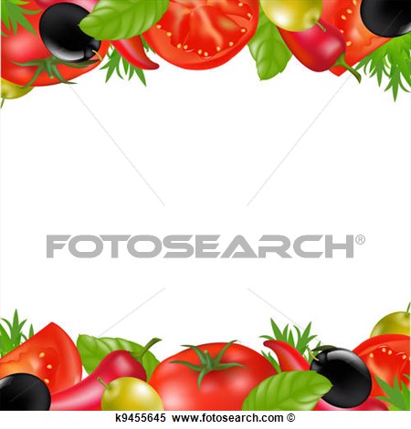 Clipart   Borda Com Legumes K9455645   Busca De Ilustra  Es Clip