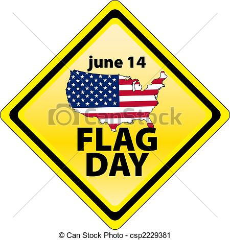 Clipart Of Usa Flag Day   January 14   Usa Flag Day Csp2229381