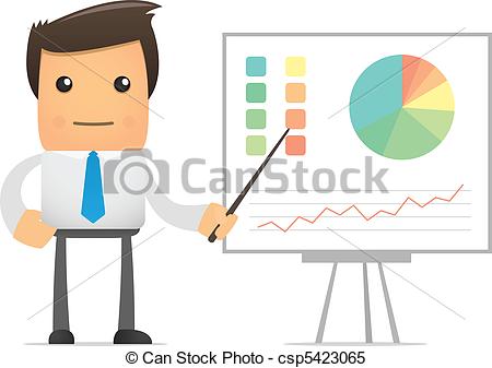Clipart Vector Of Funny Cartoon Manager   Funny Cartoon Office Worker    