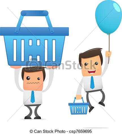 Clipart Vector Of Set Of Funny Cartoon Manager   Set Of Funny Cartoon    