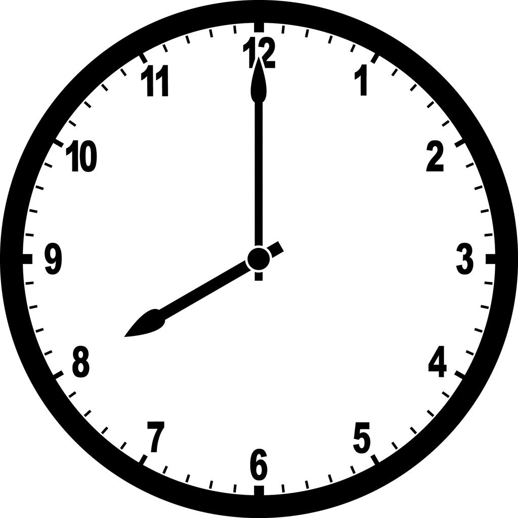 Clock 8 00   Clipart Etc