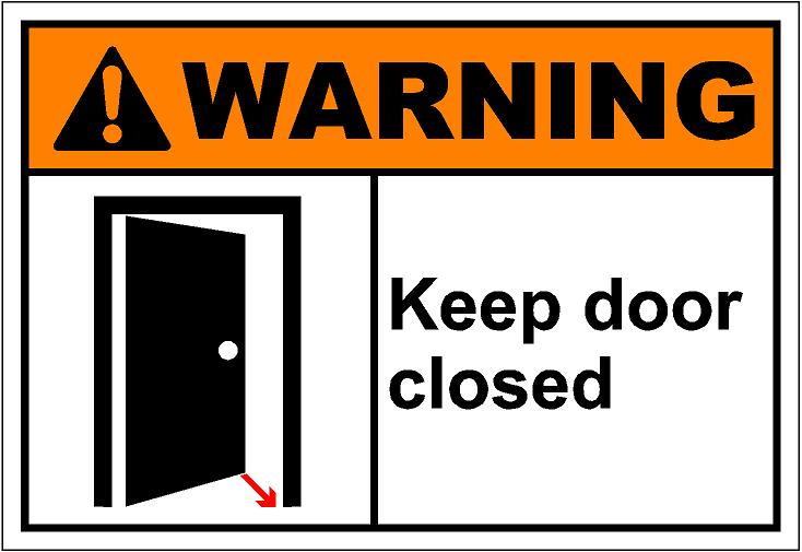 Closed Door Clip Art Warnh066   Keep Door Closed