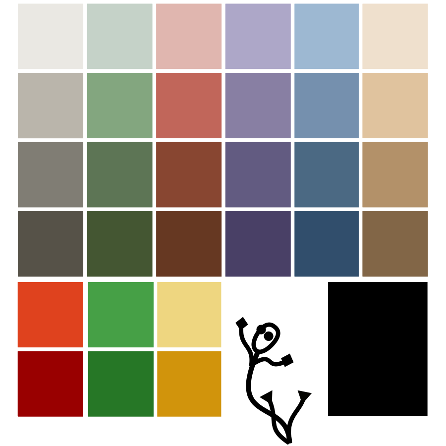 Color Palette Clipart Large Size