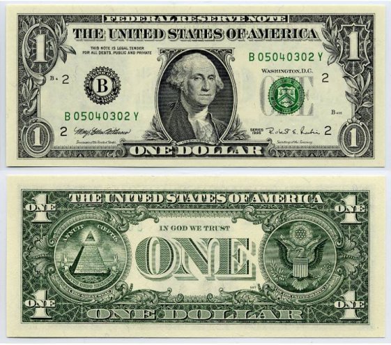 Download 1 Dollar Bill Clipart
