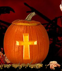 Halloween Carved Harvest Pumpkin With A Christian Cross  Click For A    
