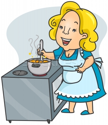 Mother Cooking Clipart