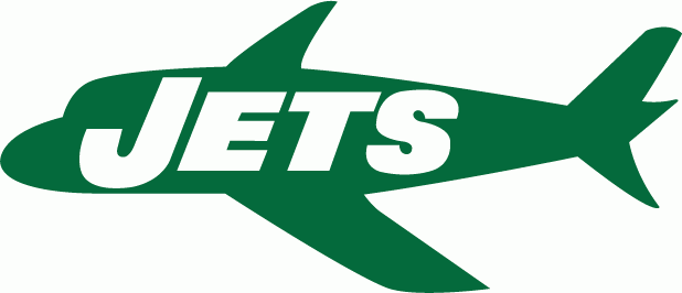 New York Jets Primary Logo  1963    Jets In White Inside A Green Jet