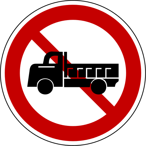 No Truck Sign Posted By Amund Cornforth