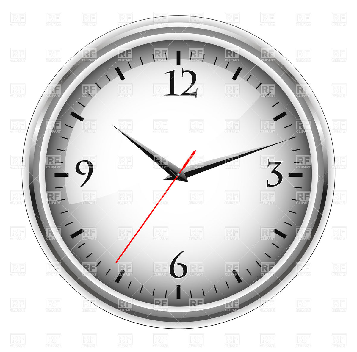 Office Wall Clock 5540 Objects Download Royalty Free Vector Clip