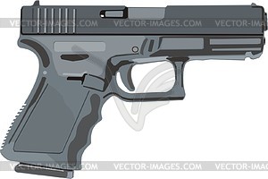 Pistol Glock 19   Vector Clipart