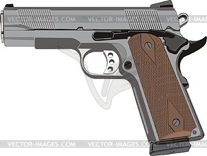 Pistol Smith   Wesson   Vector Clipart