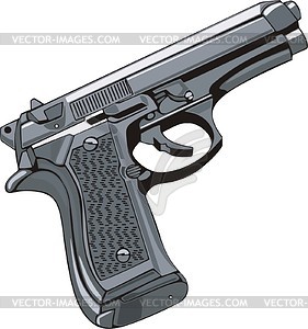 Pistol   Vector Clipart   Vector Image