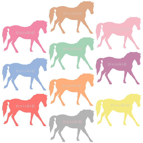 Pony Clip Art   Digital Clip Art   Horse Clip Art   Pastel Clipart
