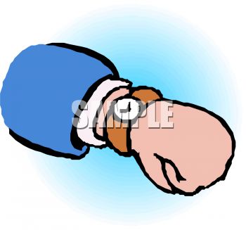 Royalty Free Clipart Image  Cartoon Drawing Of A Watch Or Wristwatch