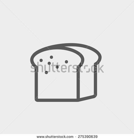 Small Size Loaf Of Bread Icon Thin Line For Web And Mobile Modern