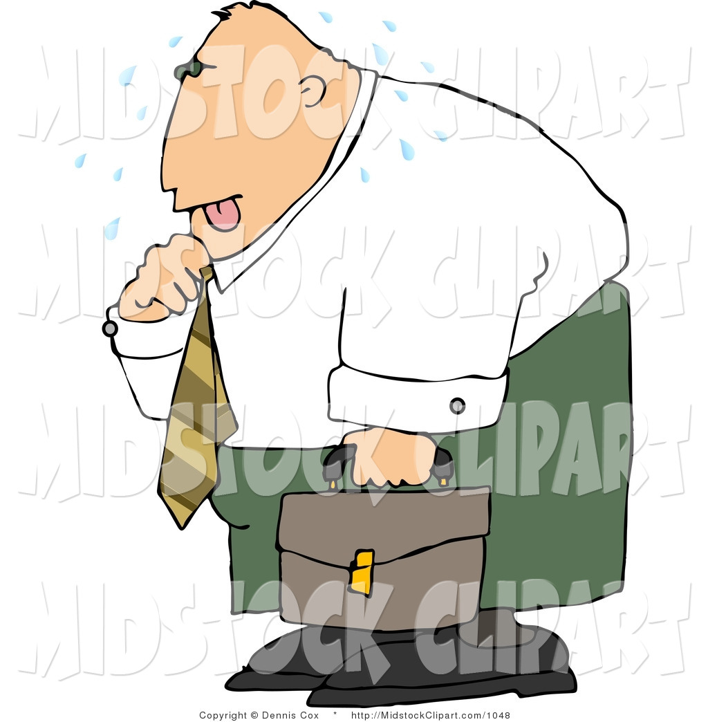 Transpiration Clipart Clip Art Of A Sweaty And Hot Businessman    