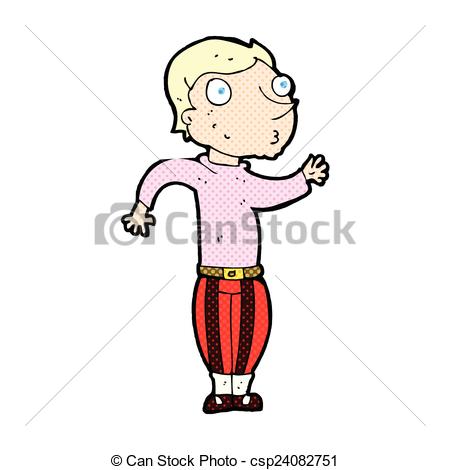 Vector   Comic Cartoon Man In Loud Clothes   Stock Illustration