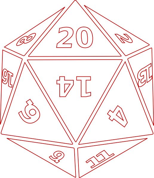     20 Sided Dice Drawing  20 Sided Dice Vector  20 Sided Dice Template