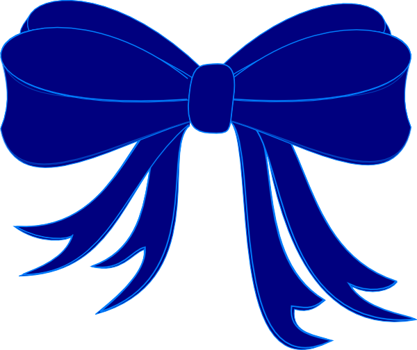 Blue Bow Ribbon Clip Art At Clker Com   Vector Clip Art Online    