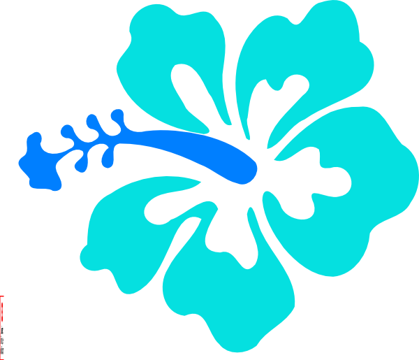 Blue Hibiscus Clip Art At Clker Com   Vector Clip Art Online Royalty    