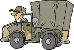 Cartoon Military Truck