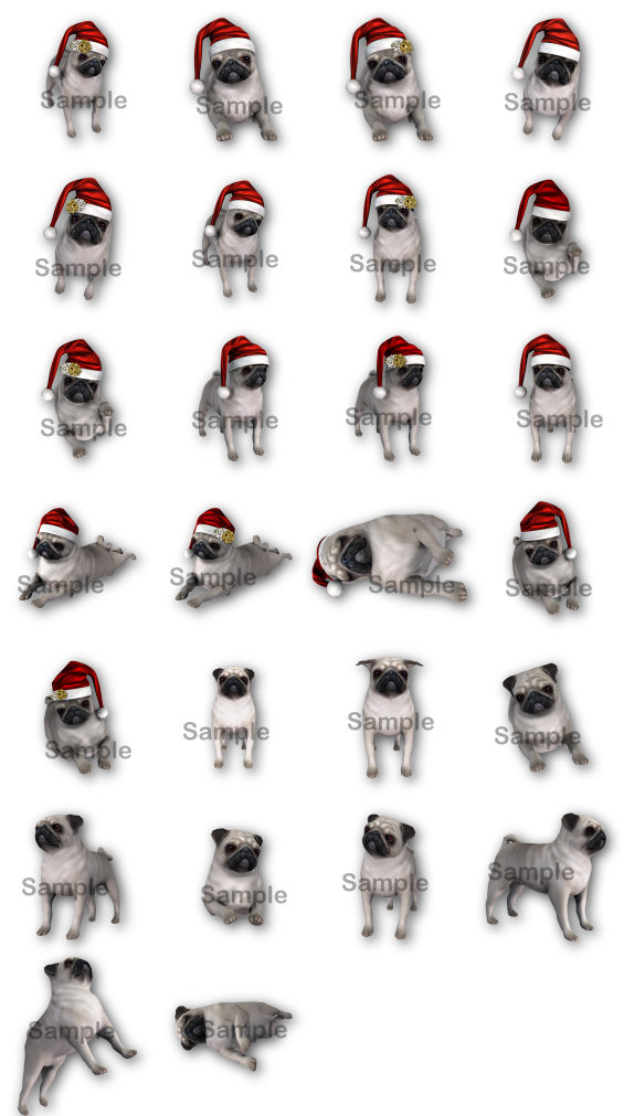 Christmas Pug Tubes