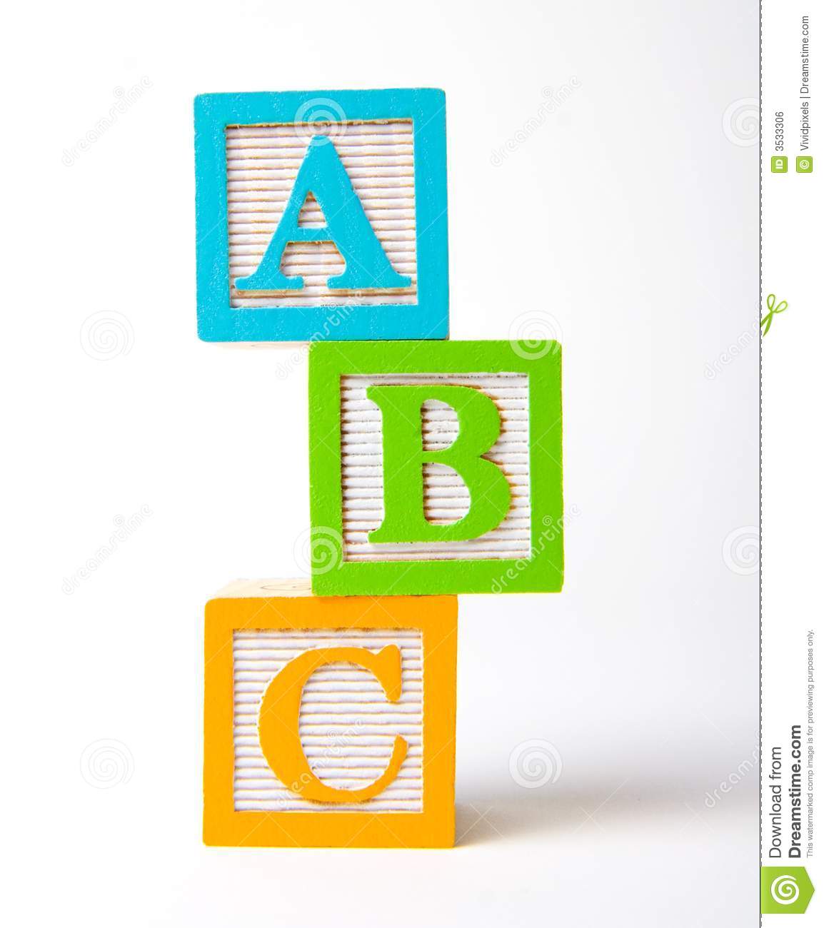 Close Up Of Colorful Stacked Wooden Alphabet Blocks 