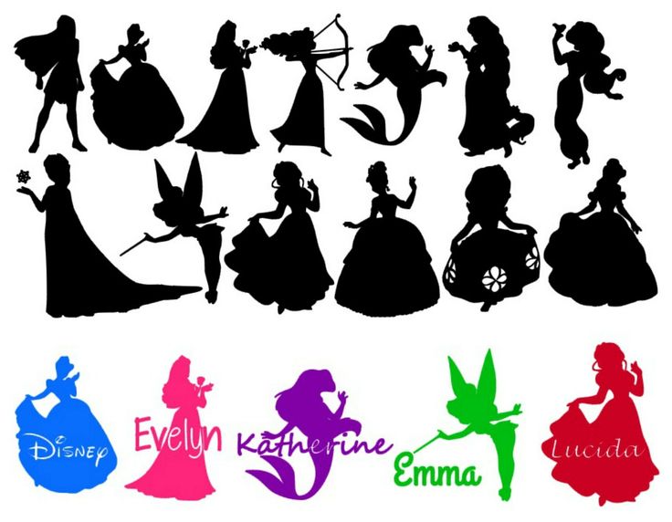 Disney Princess Silhouettes Elsa   Silhouette Cameo   Pinterest