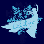Elsa Silhouette  Let It Go  Instant Download Digital Clip Art