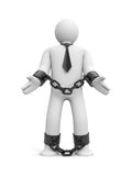 Man Bound In Chains Royalty Free Stock Images