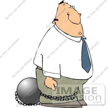 Man In Ball And Chains Clipart    12688 By Djart   Royalty Free Stock    