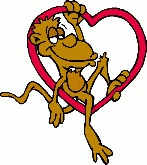 Monkey With Heart Clipart Clipart Clip Art