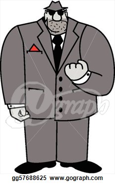     Or Italian Mafia Crime Boss Wearing A Suit   Stock Clipart Gg57688625