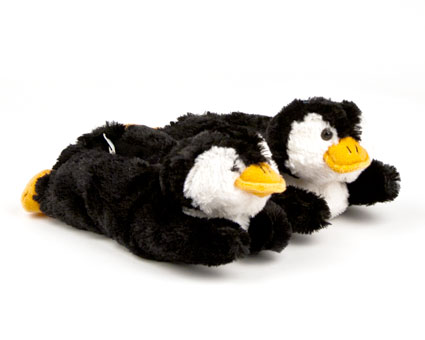 Penguin Slippers On Toddler S Fuzzy Penguin Slippers Animal Slippers