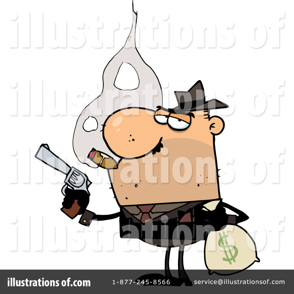 Royalty Free  Rf  Mobster Clipart Illustration By Hit Toon   Stock