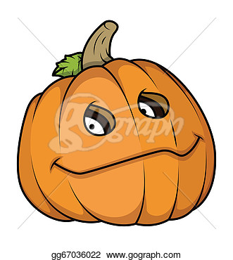 Smiling Jack O  Lantern   Halloween Vector Illustration  Stock Clipart