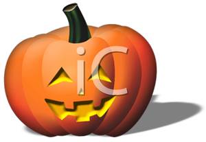 Smiling Jack O Lantern   Royalty Free Clipart Picture